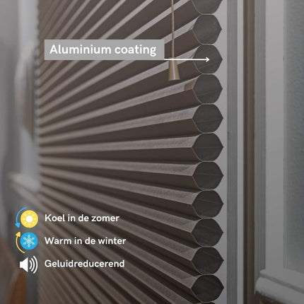 Plissee nach Maß Wabenstruktur - Verdunkelnd - Beige