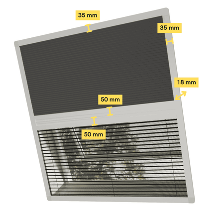 2 in 1 Fliegengitter & Sonnenschutz Duo Plissee