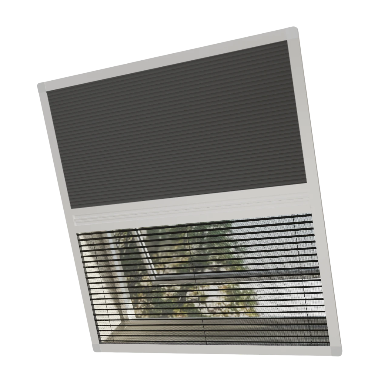 2 in 1 Fliegengitter & Sonnenschutz Duo Plissee