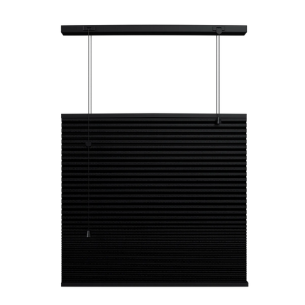 Plissee nach Mass Wabenstruktur - Halbtransparent - Schwarz