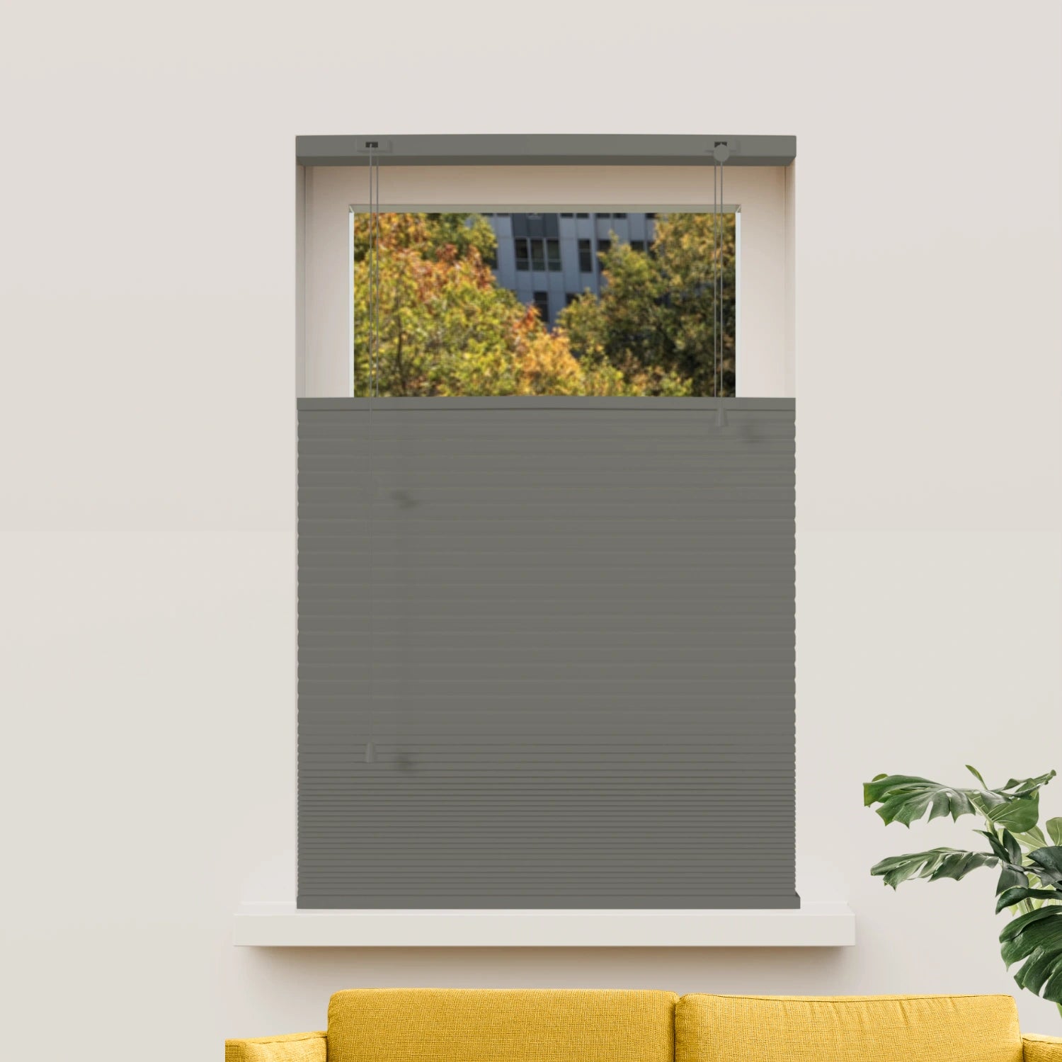 Plissee nach Maß Wabenstruktur - Verdunkelnd - Anthrazit