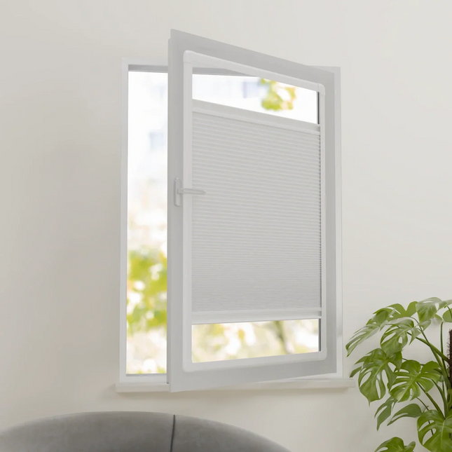 Plissee ohne Bohren nach Maß | Verdunkelnd Weiß | Easyclick
