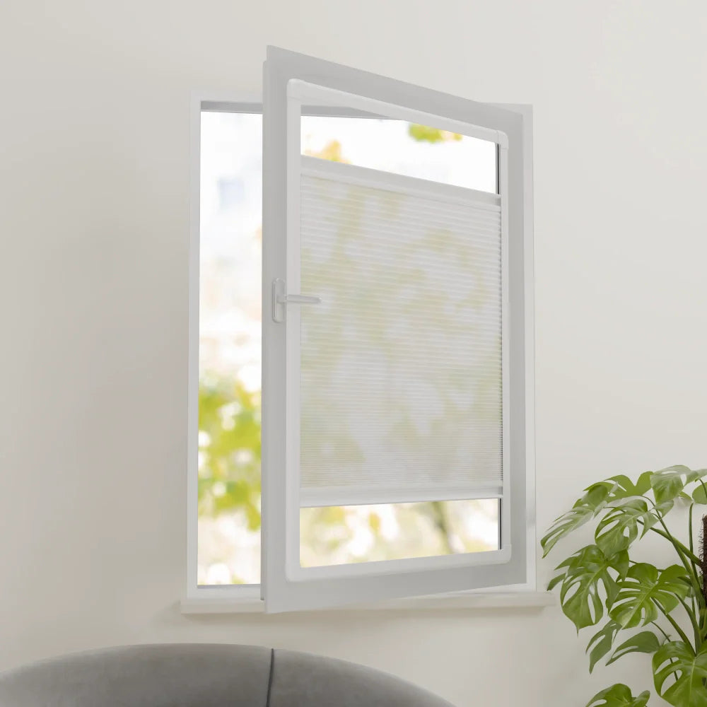 Plissee ohne Bohren nach Maß | Halbtransparent Weiß | Easyclick
