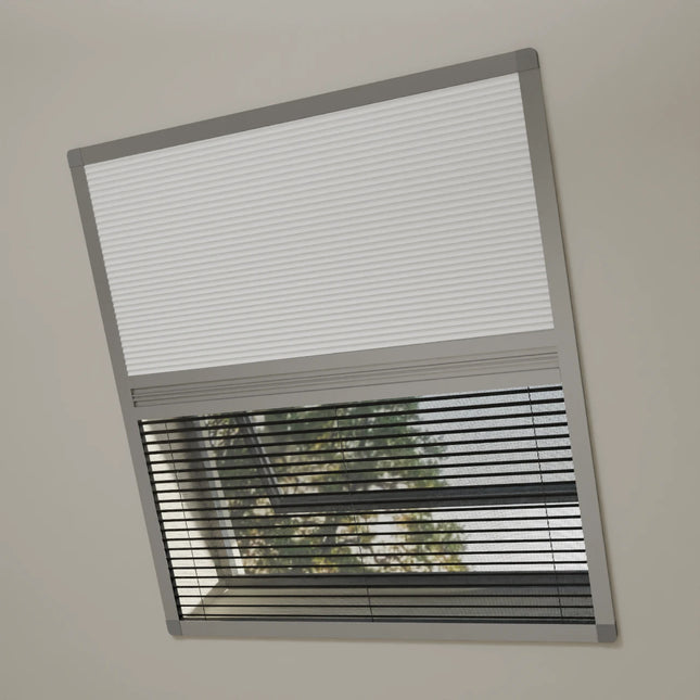 2 in 1 Fliegengitter & Sonnenschutz Duo Plissee