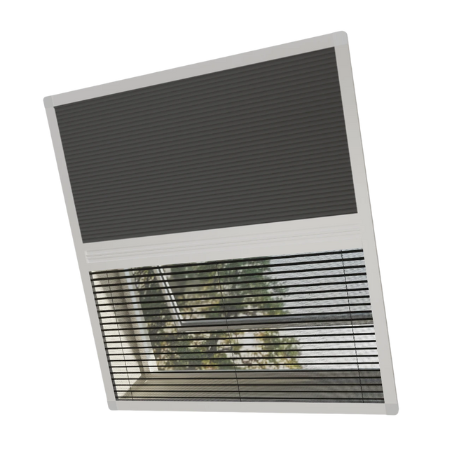 2 in 1 Fliegengitter & Sonnenschutz Duo Plissee