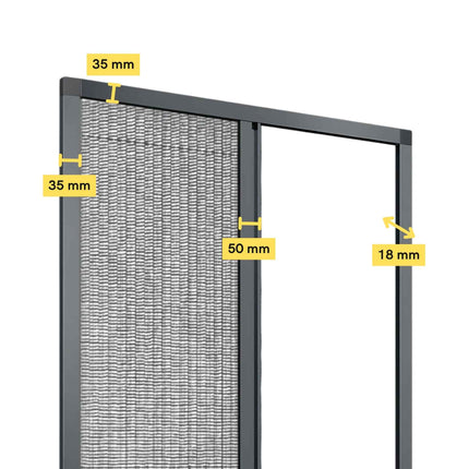Plissee Insektenschutz Schiebetür – Fliegengitter zum Schieben, nach Maß, ohne Bohren