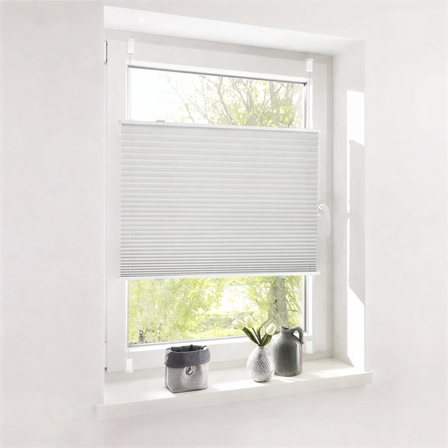 Plissee ohne bohren nach maß Klemmfix - Zum klemmen - Grau