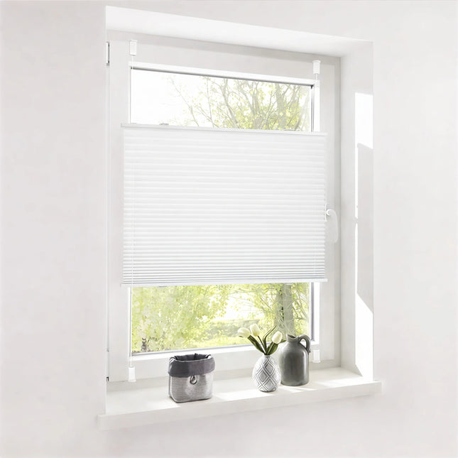 Plissee ohne bohren nach maß Klemmfix - Zum klemmen - Weiß