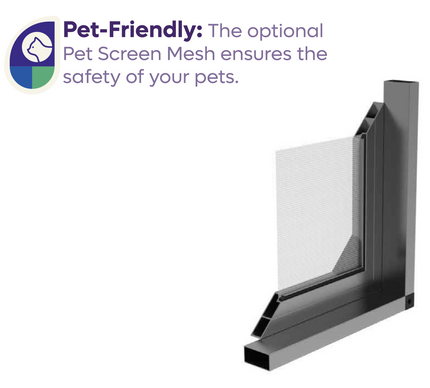 Fliegengitter Katzensicher nach maß - nach außen öffnend