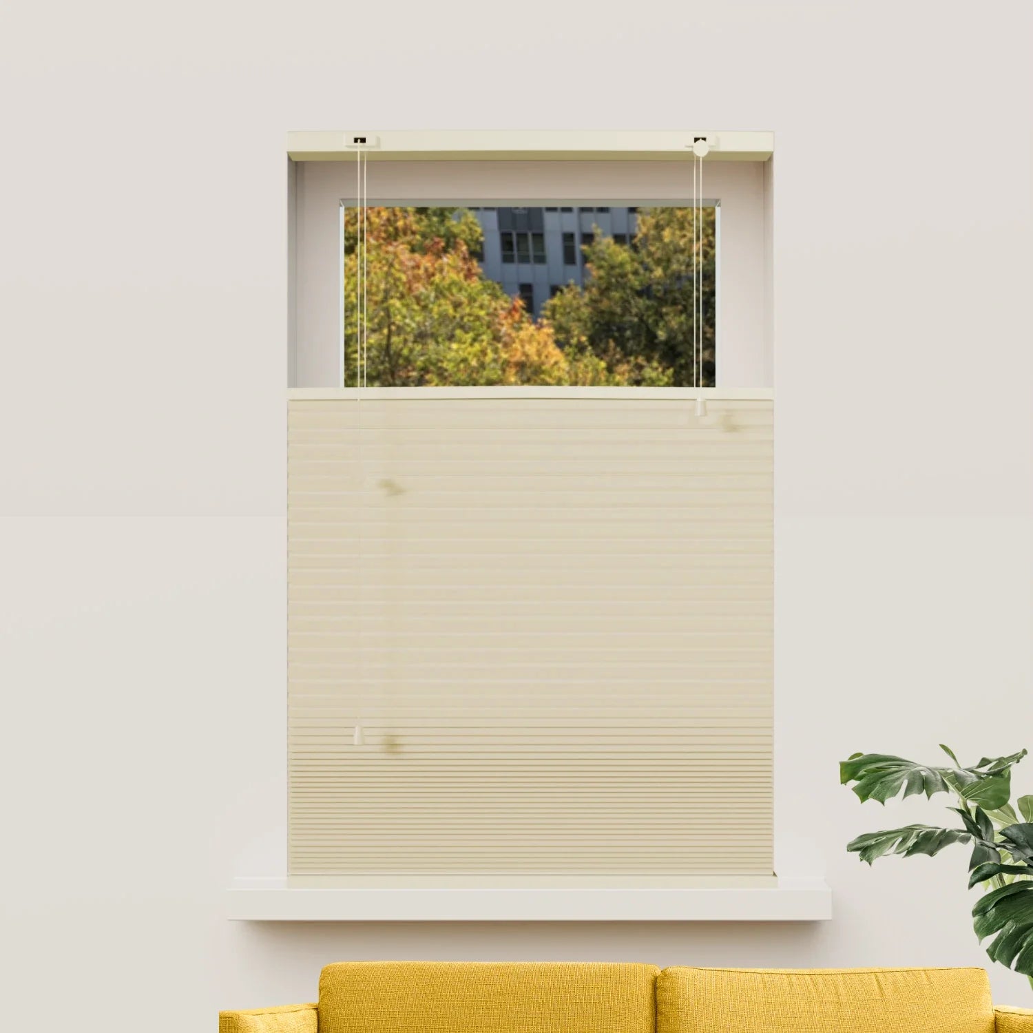 Plissee nach Maß Wabenstruktur - Verdunkelnd - Creme