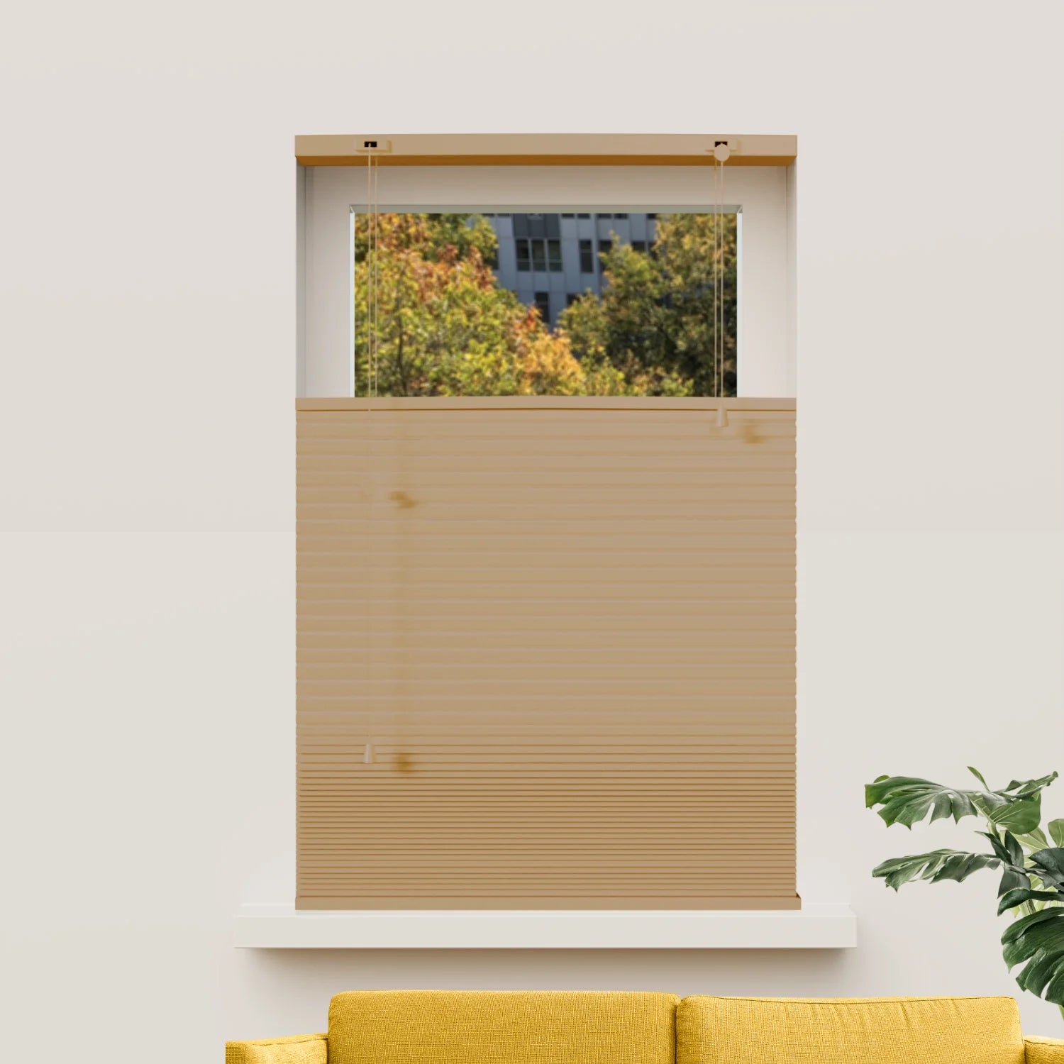 Plissee nach Maß Wabenstruktur - Verdunkelnd - Braun