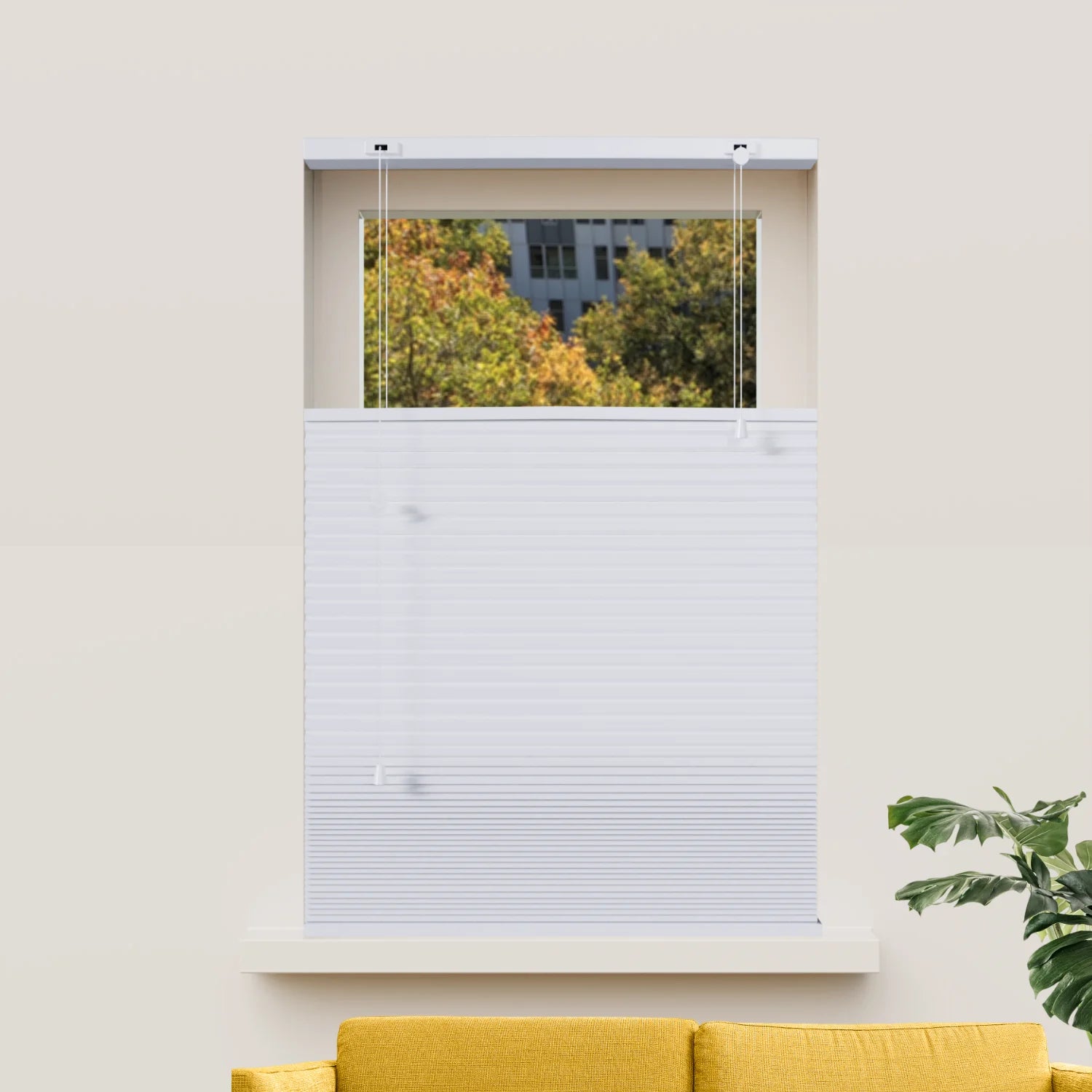 Plissee nach Maß Wabenstruktur - Verdunkelnd - Weiß