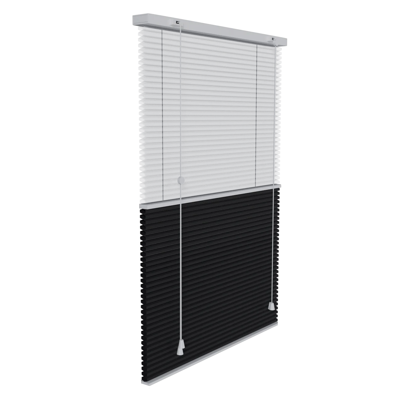 Duo Plisseevorhang nach Maß - abdunkelnd und semitransparent